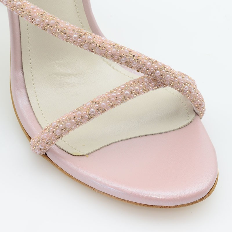 Bridal Sandals Pink Leather