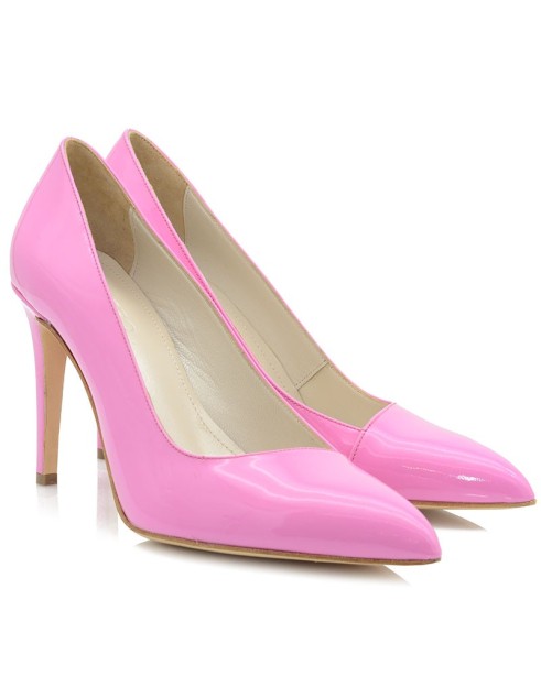 Women's Pink Patent Leather Pumps