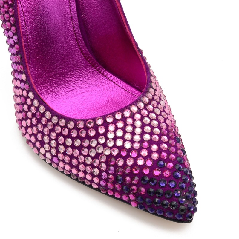 Women's Pumps Purple With Crystal