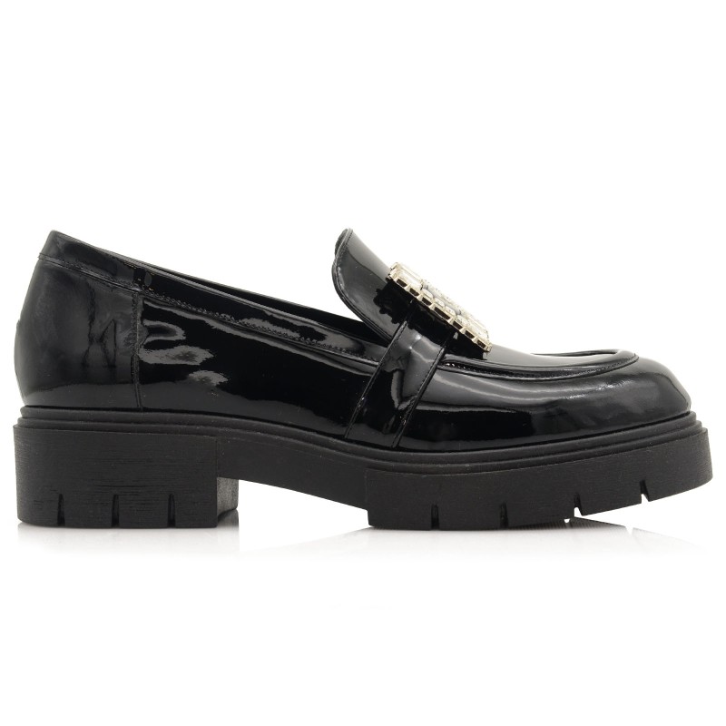 Women's Loafers Black Patent Leather