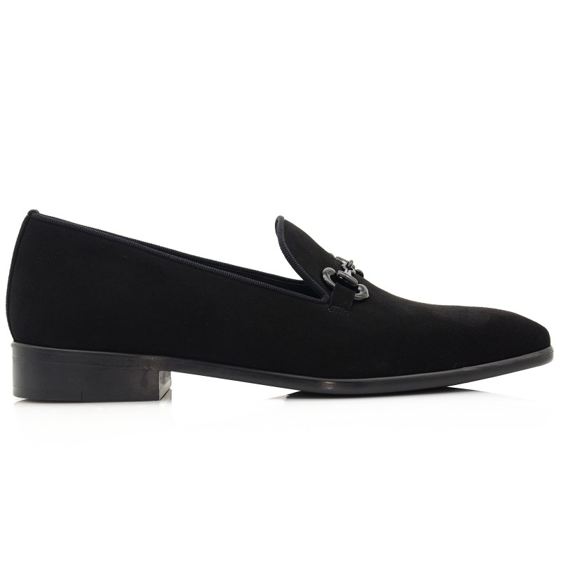 Men's Groom Shoes Black Suede Leather