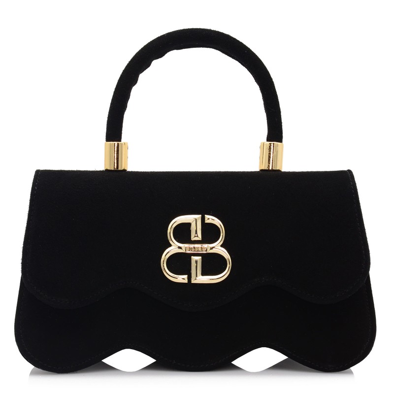 Women's Bags Black Suede Leather