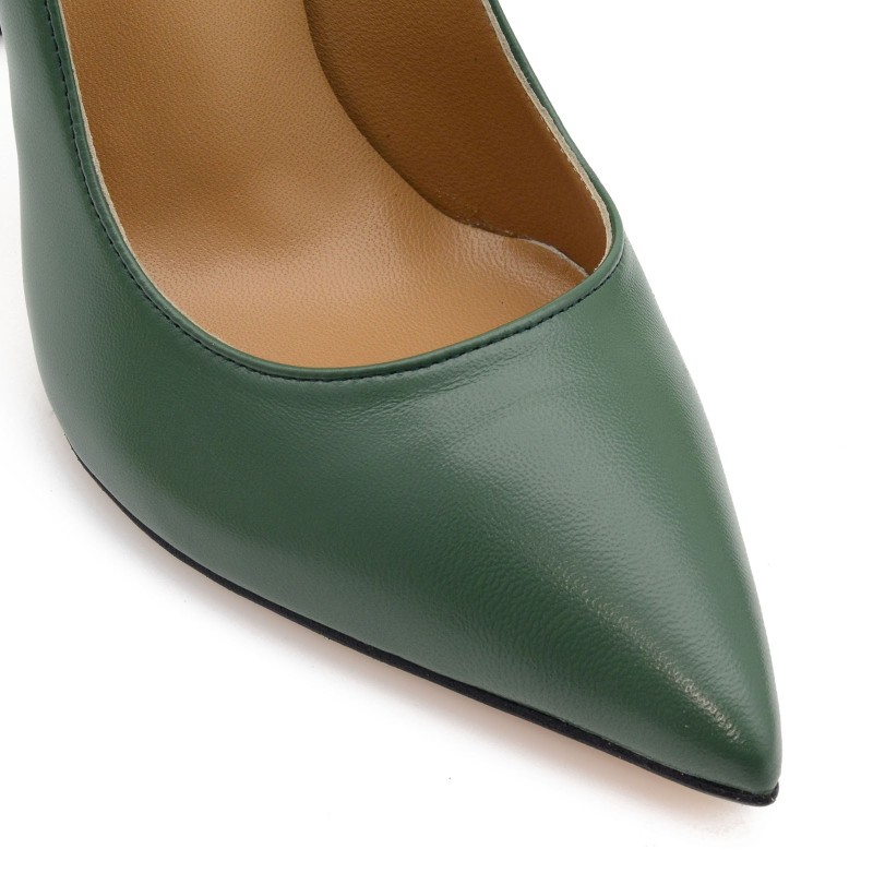 Women's Green Leather Pumps