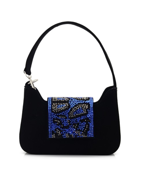 Women's Bag Black Suede Leather