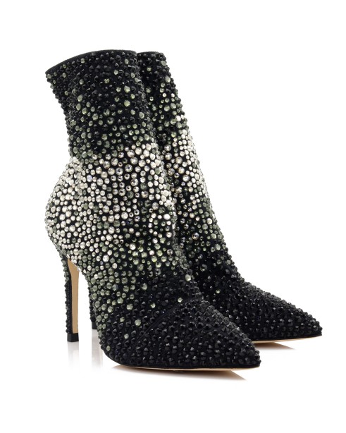 Women's Boots Black With Crystal
