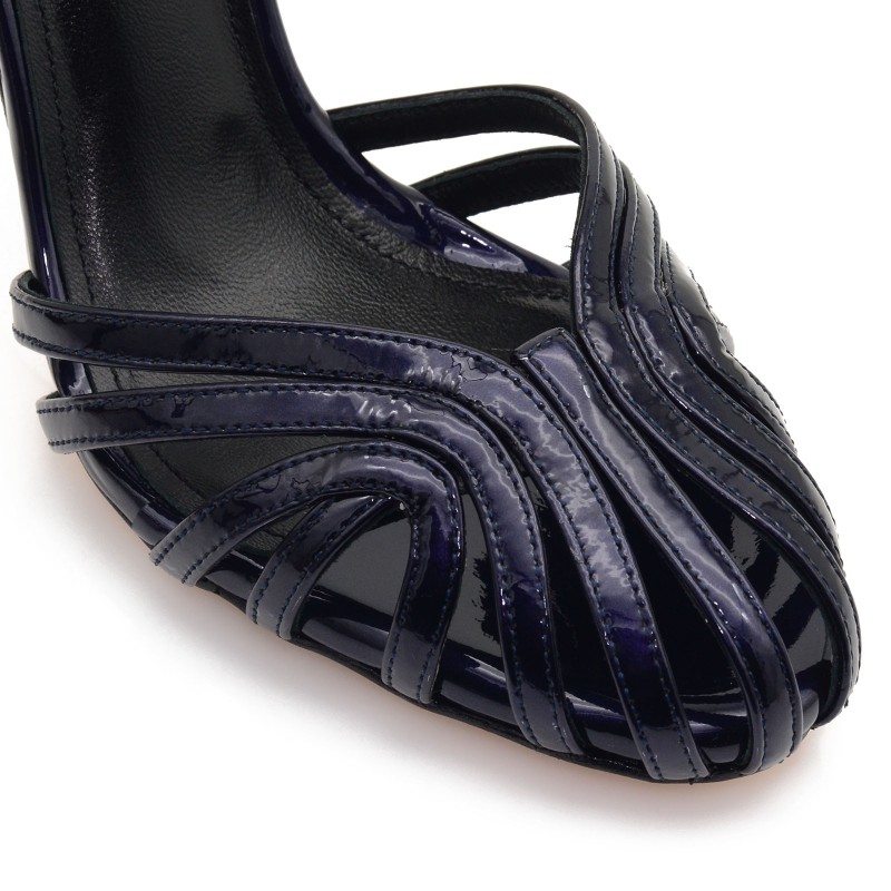 Women's Sandals Blue Patent Leather