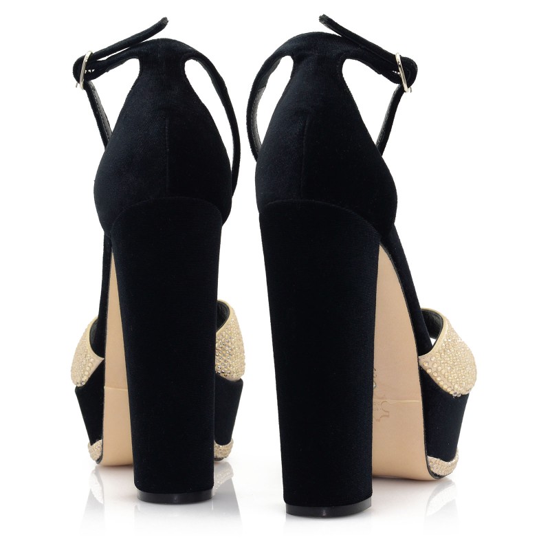 Women's Sandals Black Velvet