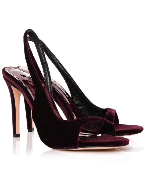 Women's Sandals Burgundy Velvet