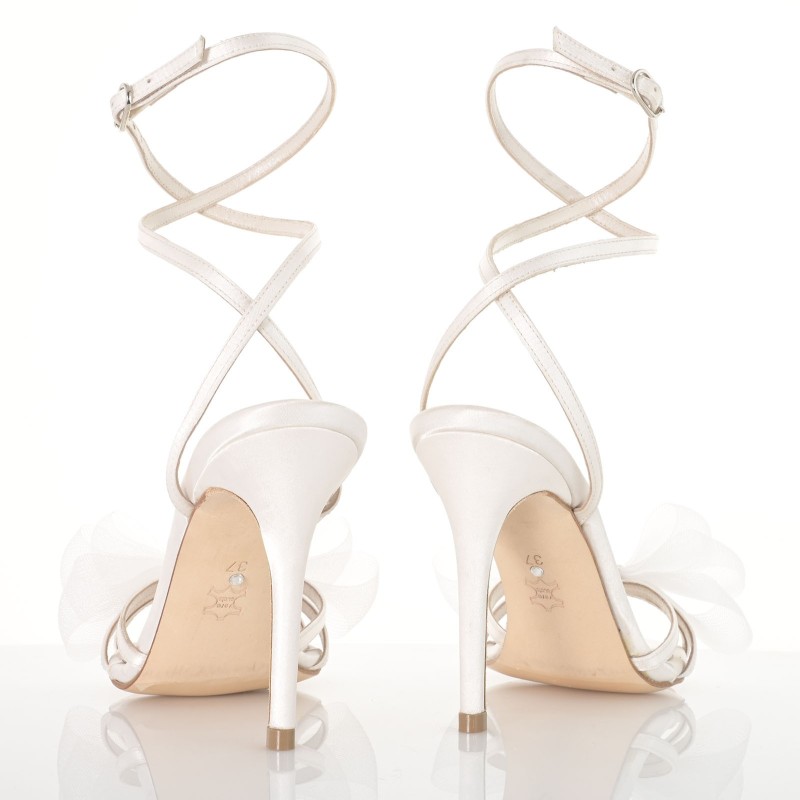 Bridal Sandals White Satin