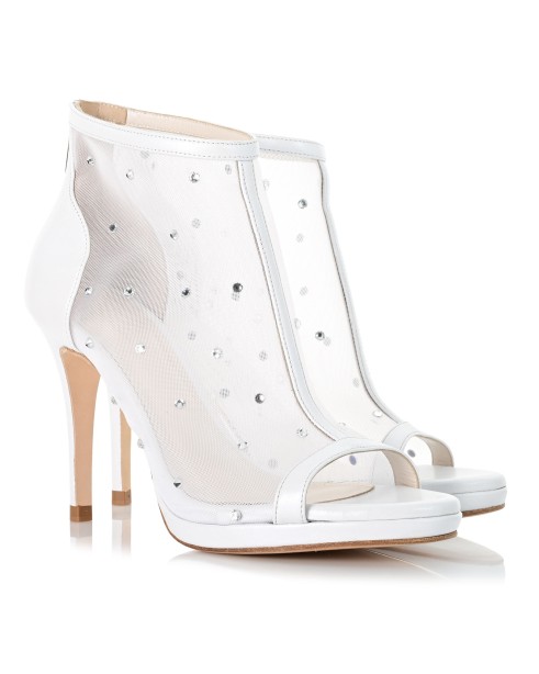 Bridal Boots White Leather