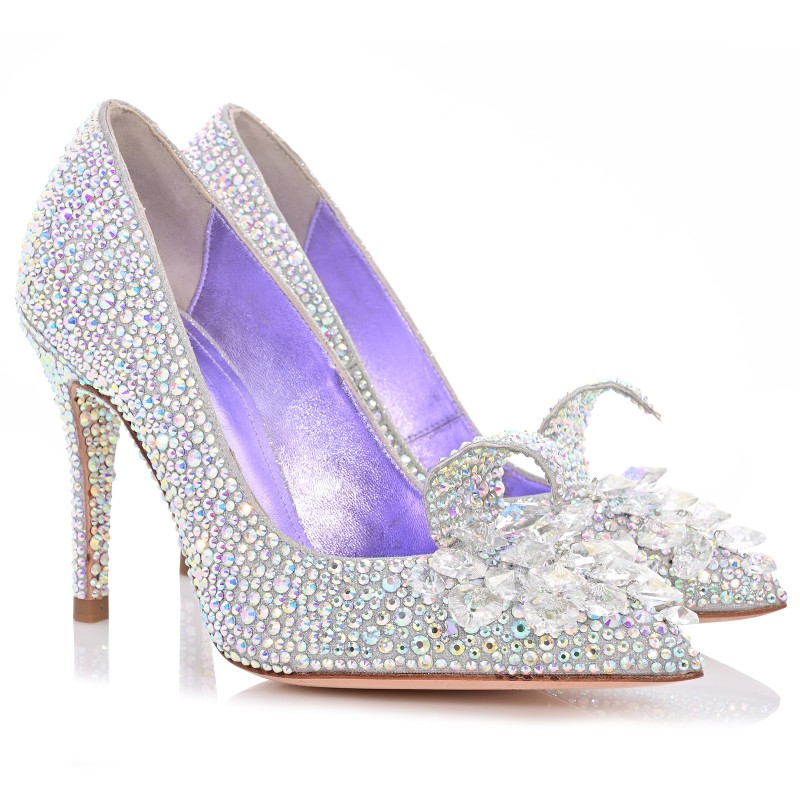 Bridal Pumps With Crystals
