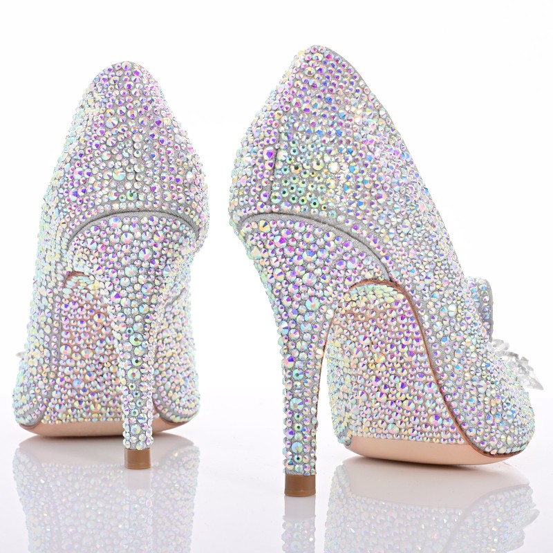 Bridal Pumps With Crystals