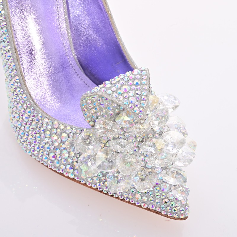 Bridal Pumps With Crystals