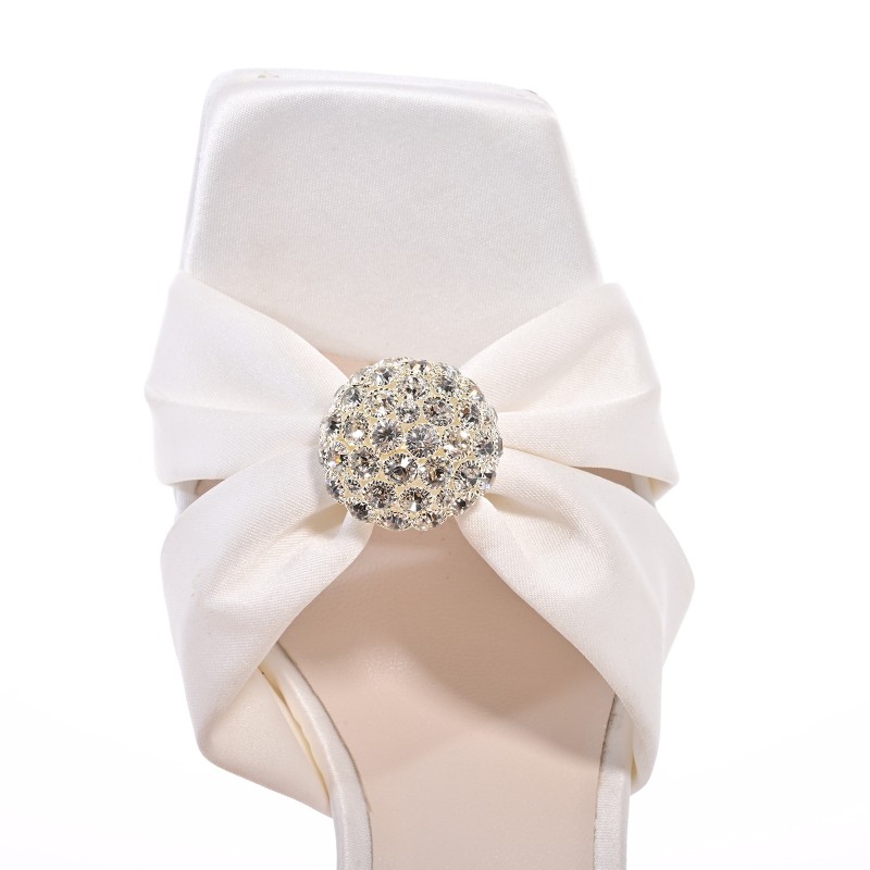 Bridal Sandals White Satin