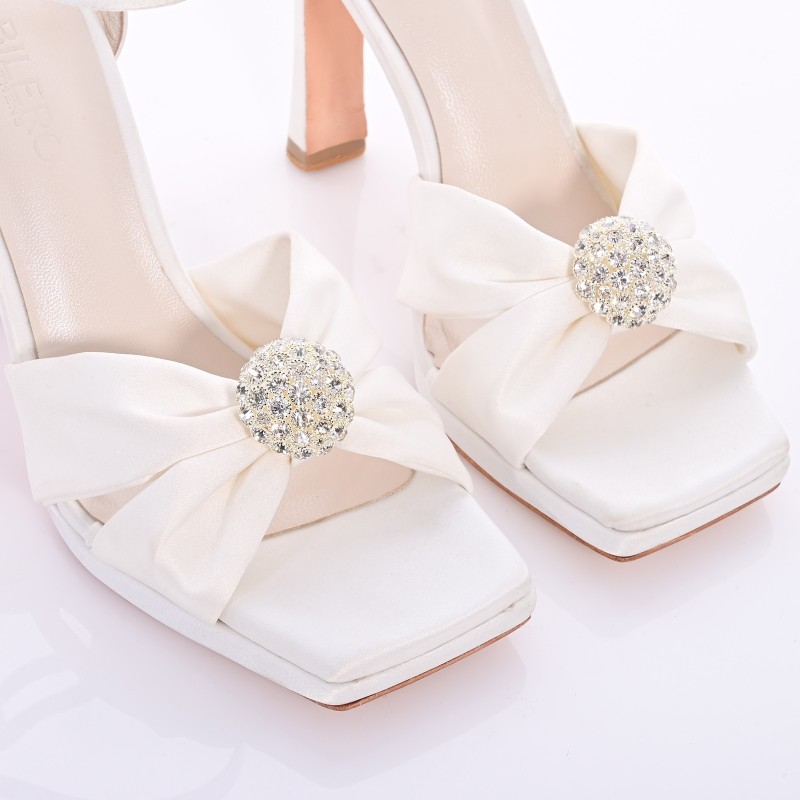 Bridal Sandals White Satin