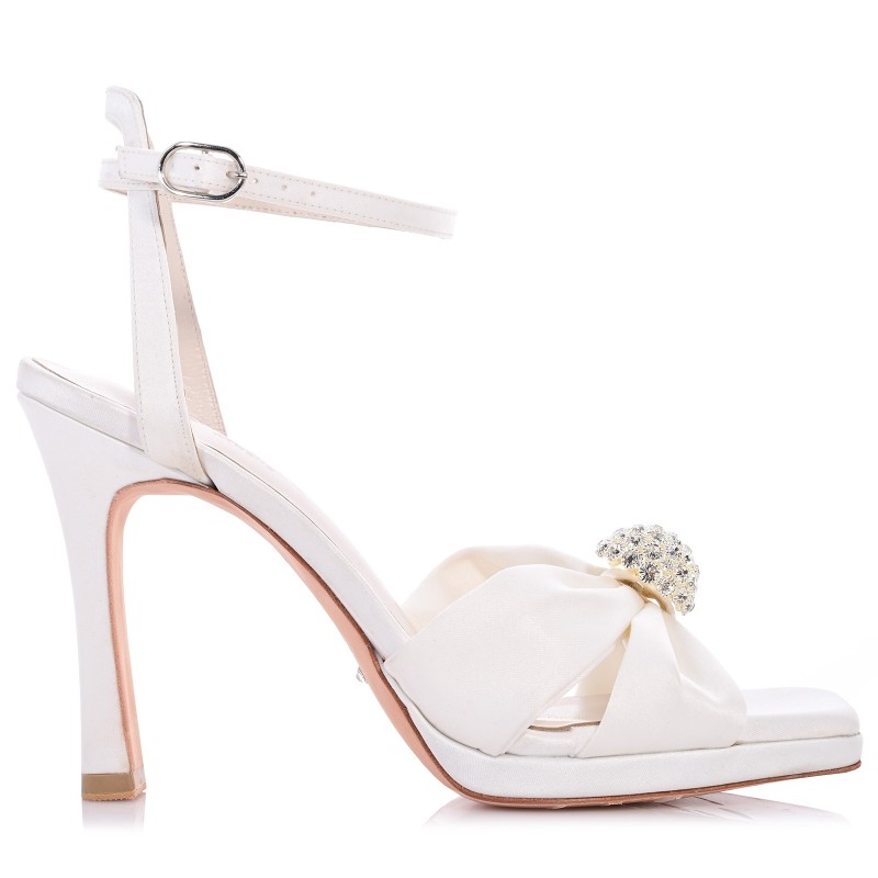 Bridal Sandals White Satin