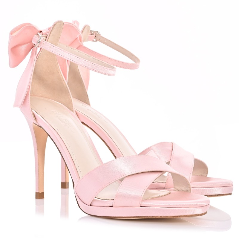 Bridal Sandals Pink Satin