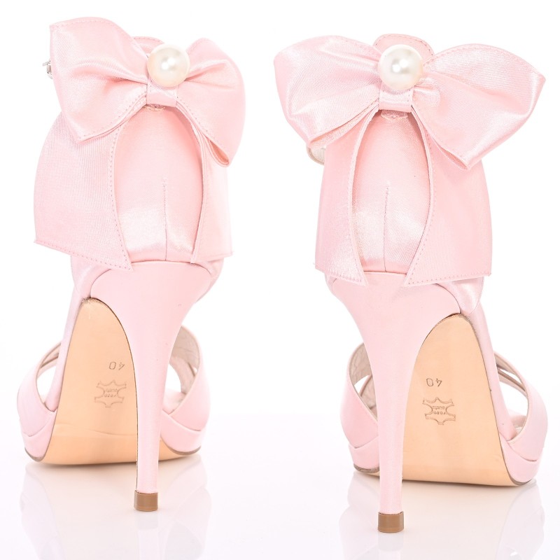 Bridal Sandals Pink Satin
