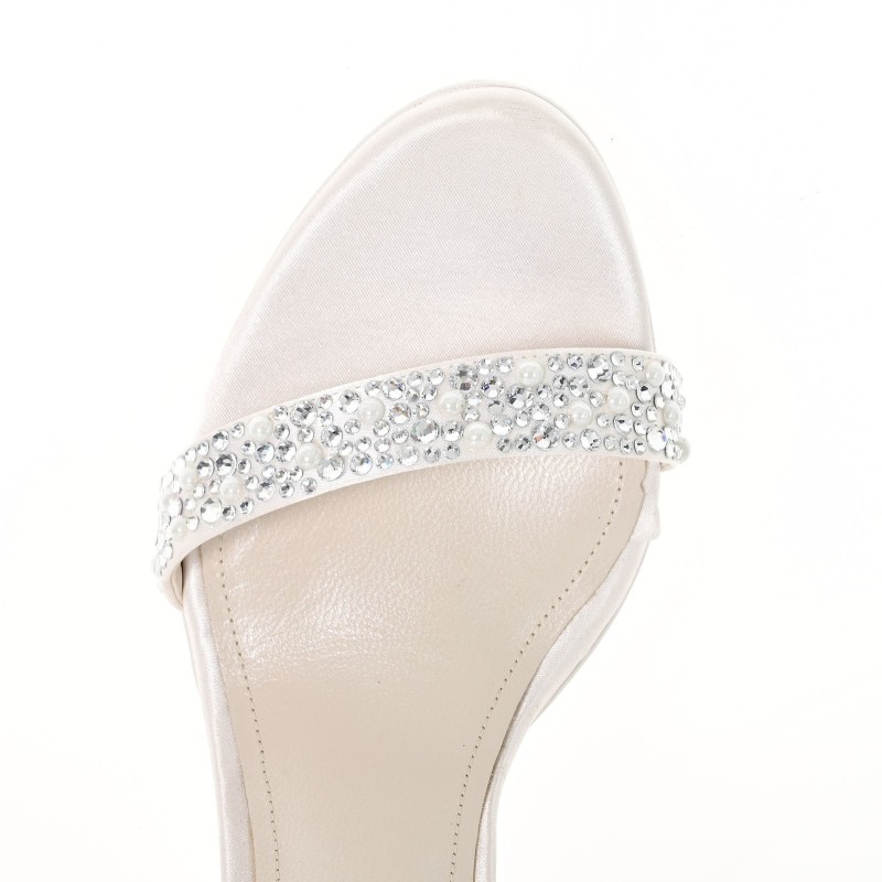 Bridal Sandals White Satin
