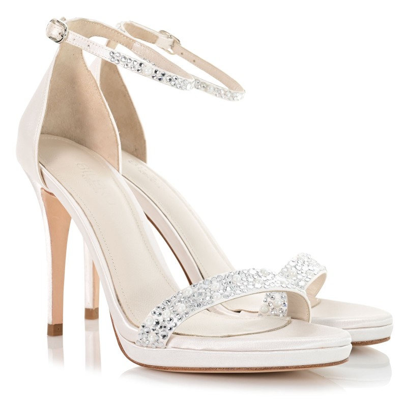 Bridal Sandals White Satin