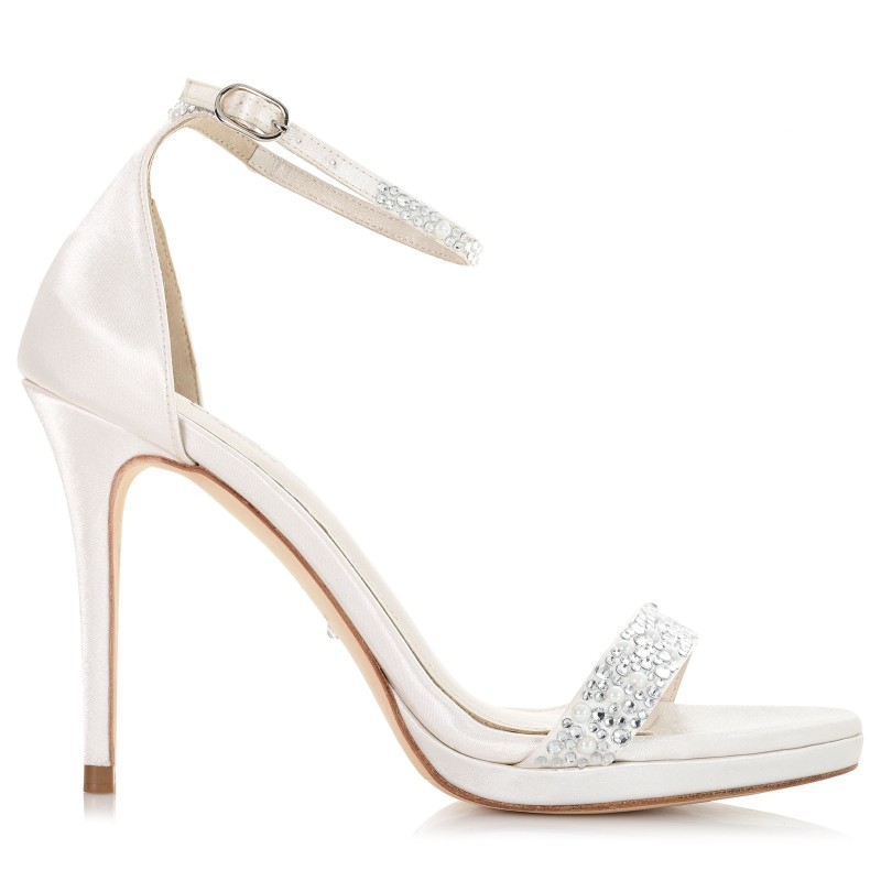 Bridal Sandals White Satin