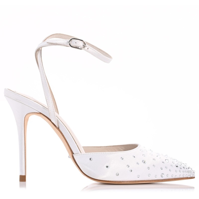 Bridal Pumps White Satin