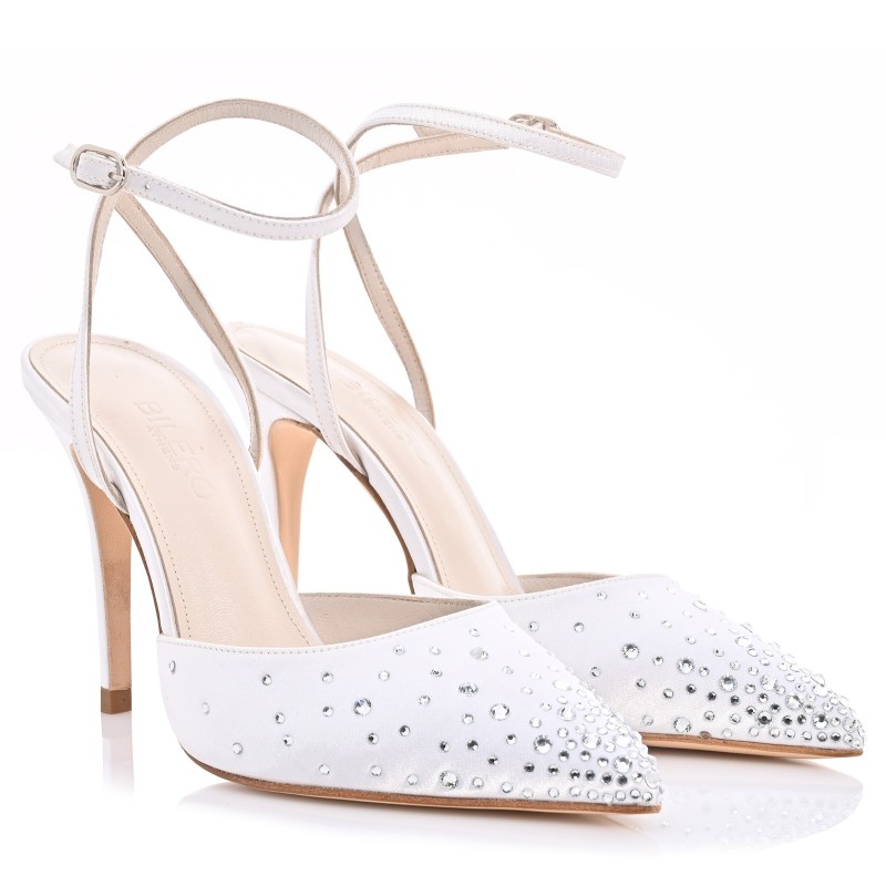 Bridal Pumps White Satin