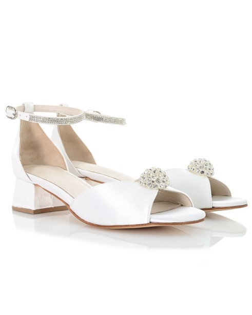 Bridal Sandals White Satin