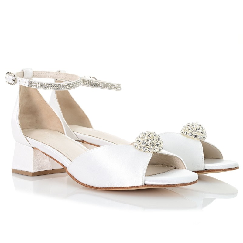 Bridal Sandals White Satin