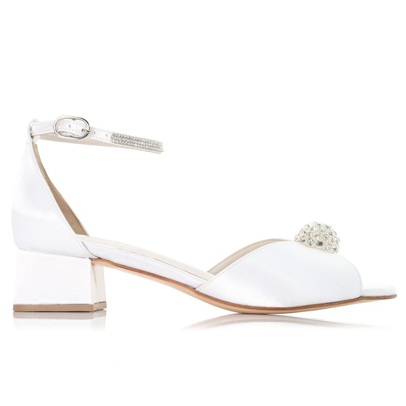 Bridal Sandals White Satin