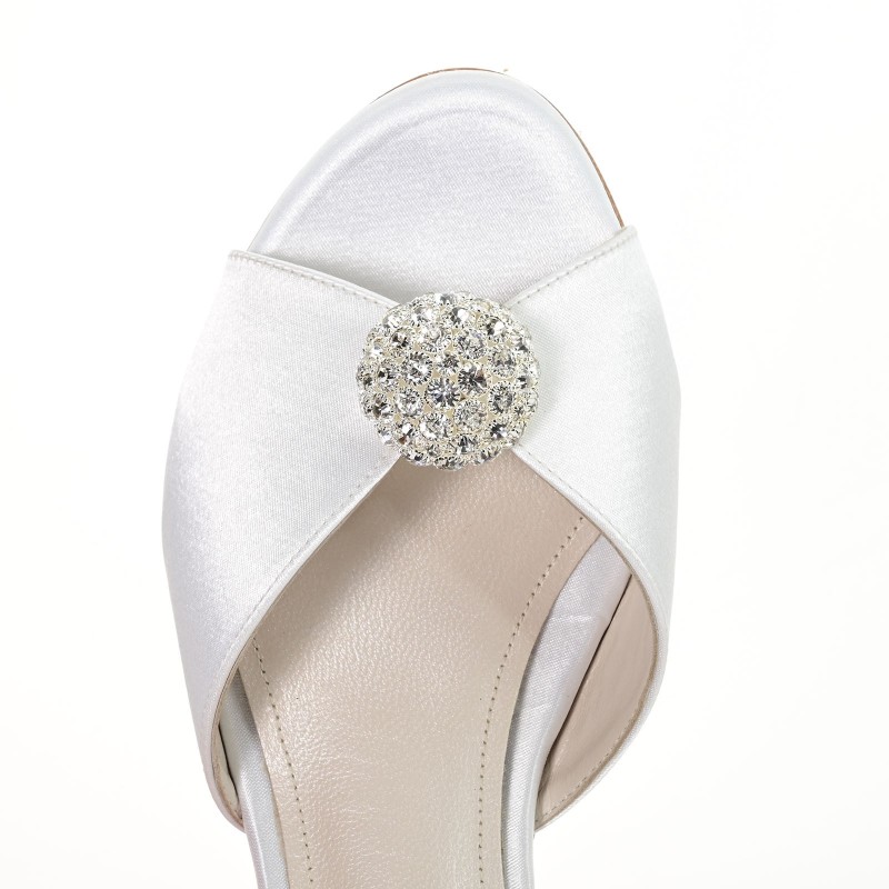 Bridal Sandals White Satin