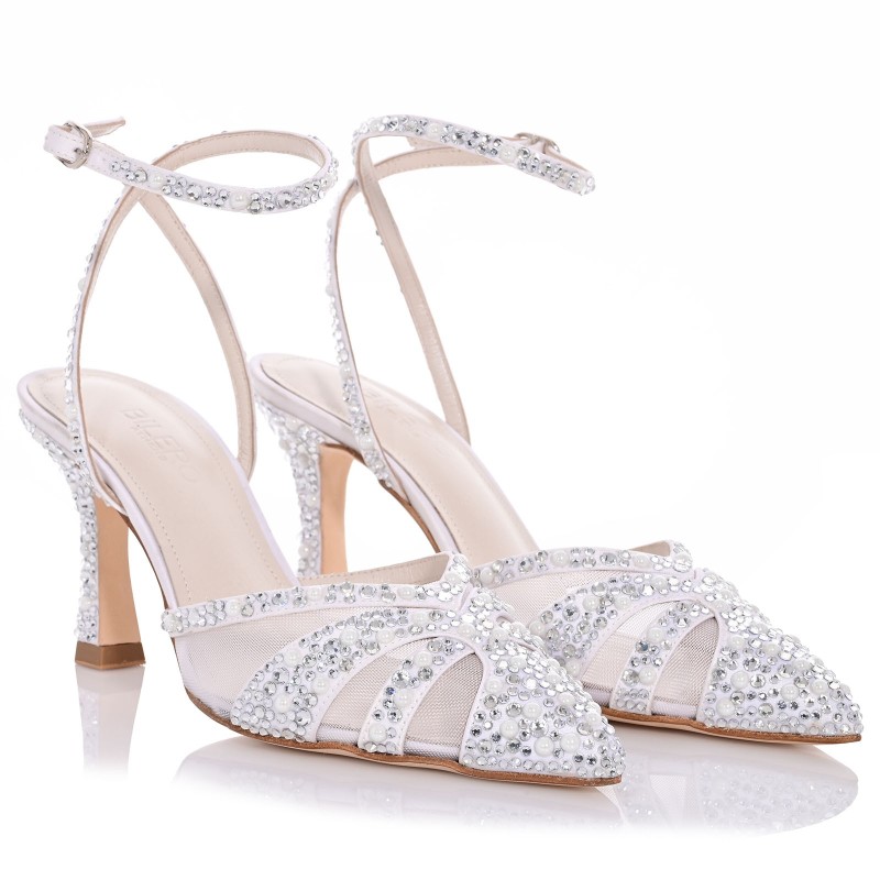 Bridal Pumps White Satin