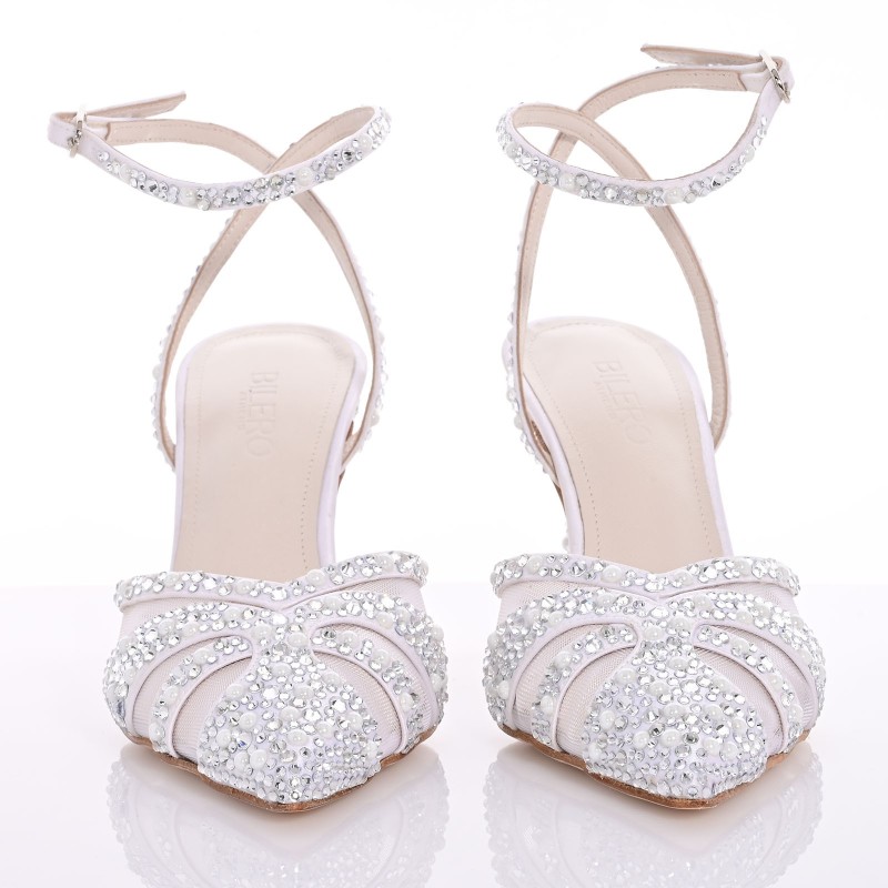 Bridal Pumps White Satin