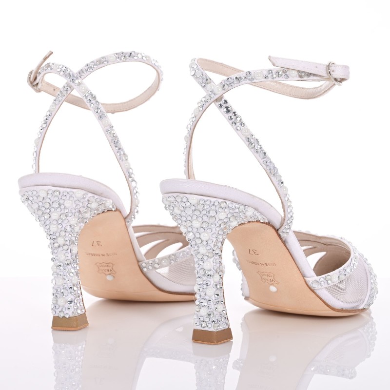 Bridal Pumps White Satin