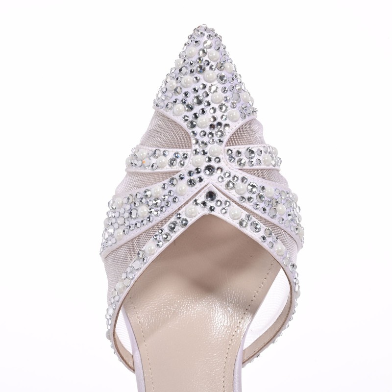 Bridal Pumps White Satin