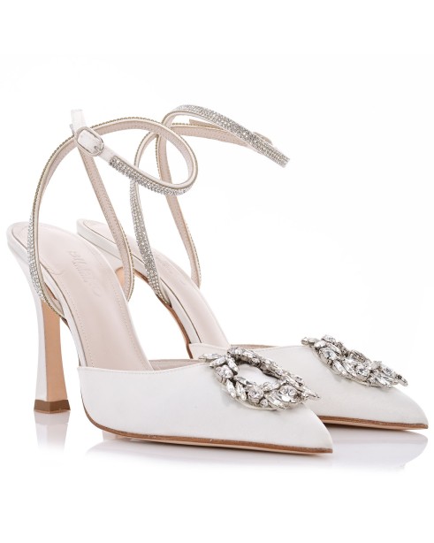 Bridal Pumps White Satin