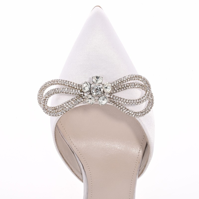 Bridal Pumps White Satin