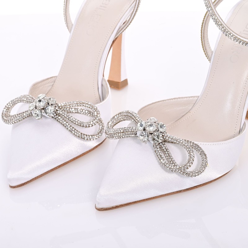 Bridal Pumps White Satin