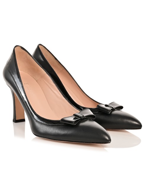 Black Leather Pumps