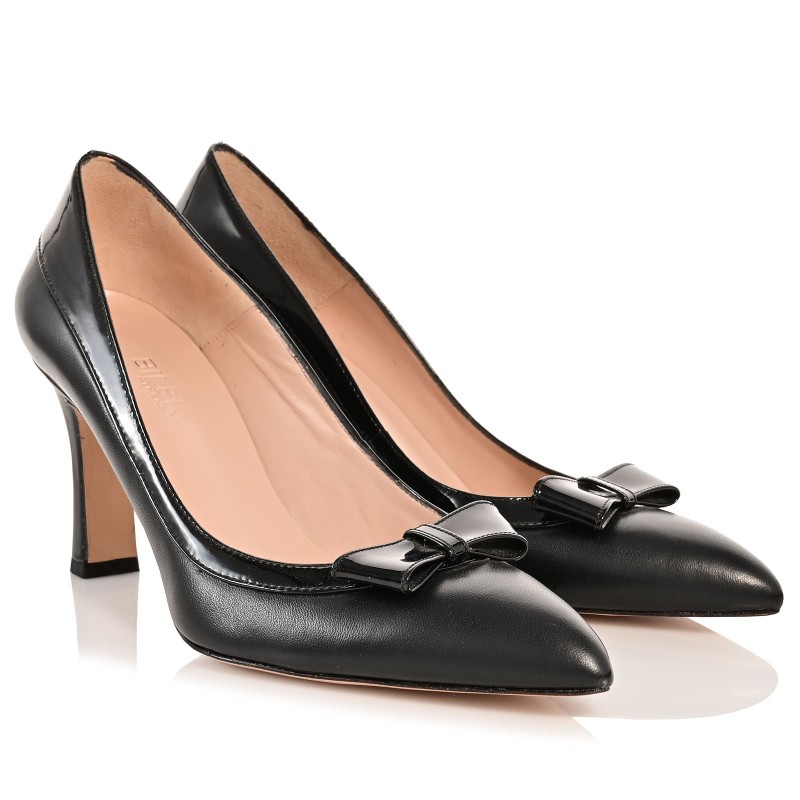 Black Leather Pumps