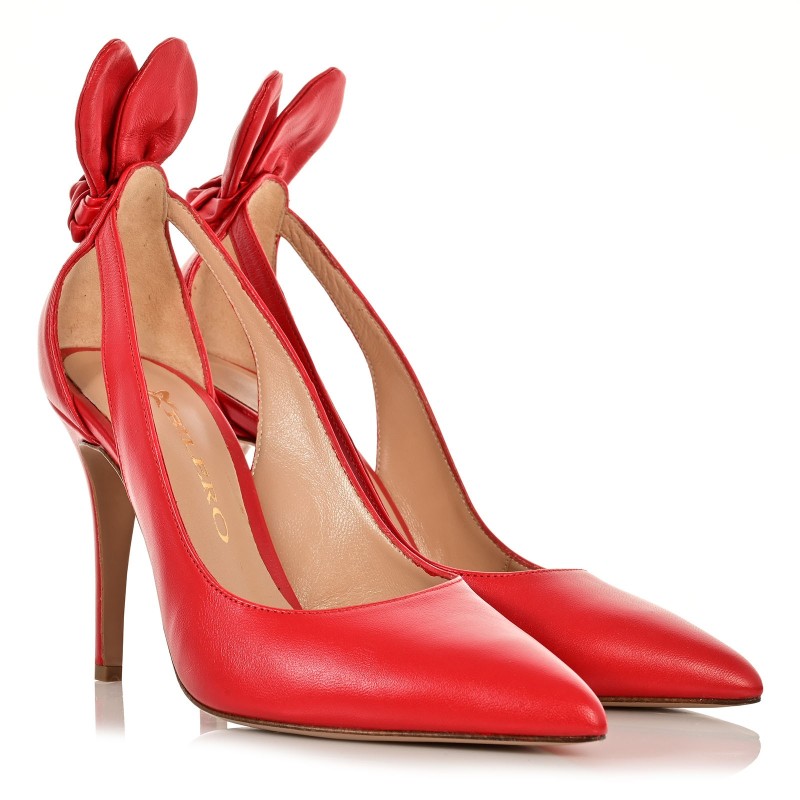Women's Red Leather Pumps