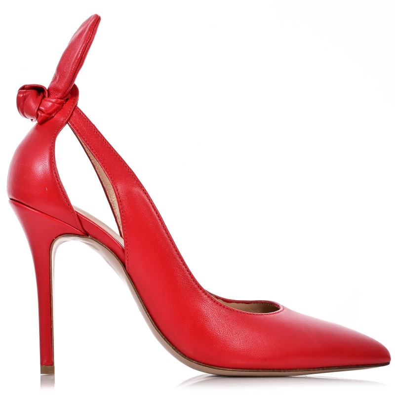 Women's Red Leather Pumps