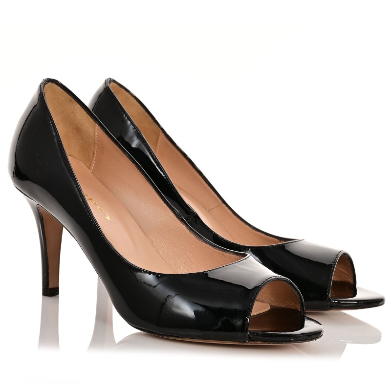 Women's Black Patent Leather Pumps