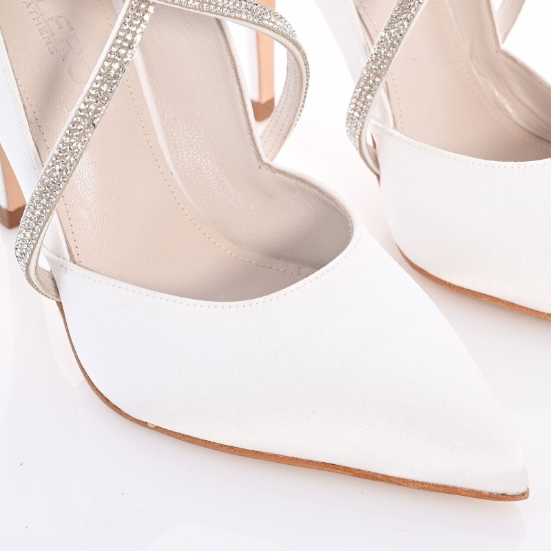 Bridal Pumps White Satin