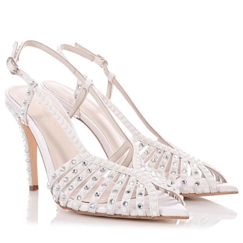 Bridal Sandals White Satin
