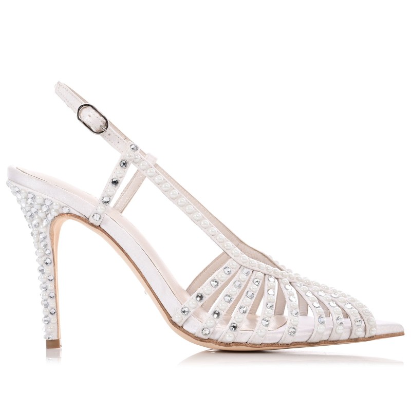 Bridal Sandals White Satin
