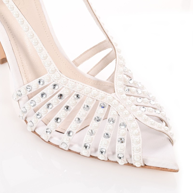 Bridal Sandals White Satin