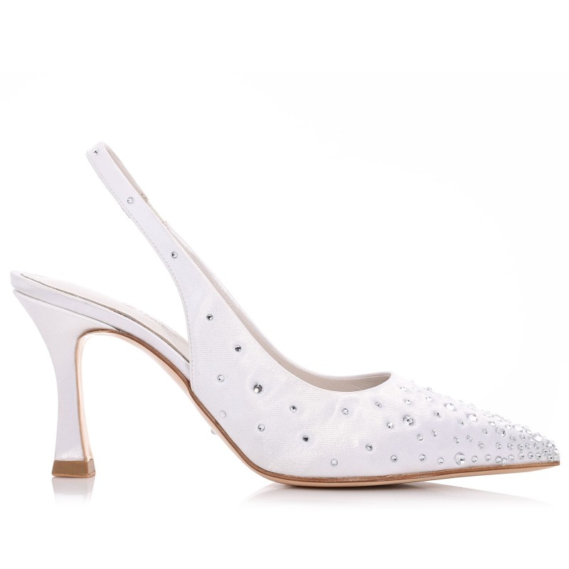 Bridal Pumps White Satin