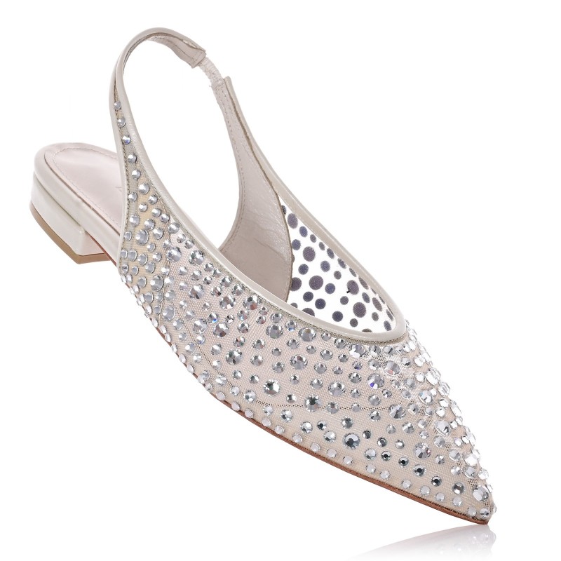 Ivory Flat Wedding Shoes