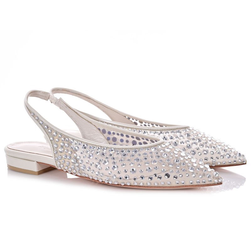 Ivory Flat Wedding Shoes